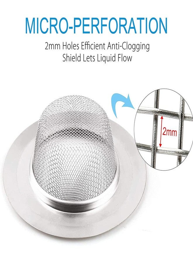 MLD Stainless Steel Mesh Sink Strainer Trap Bath Hair Drain Hole Metal Flume Filter Bathtub Wash Basin Sundries Filter (Set of 3 Pcs, Material-Stainless Steel) - Image 4
